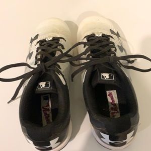 Under Armour Black and White Cleats